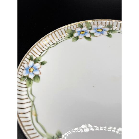 Nippon Japan Vanity Grooming Trinket Lidded Jars Set of 3 w/ Under Plate Antique - Picture 3 of 12